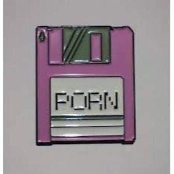 3/20 Forbidden P*rn Floppy Disc Enamel Pin - Picture 1 of 1